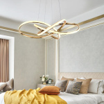 2024 Gold Gray Chrome Modern LED Chandelier For Living Dining Room APP Control Hanging Lndoor Lighting Ceiling Chandelier Lamp - Image 4