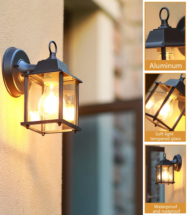 Retro Outdoor Wall Light Villa Garden Porch Wall Waterproof Lighting Courtyard Corridor Aisel Balcony Vintage E27 Fixtures - Image 5