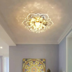 Creative LED Ceiling Light Crystal Flower Chandelier Bedroom Hallway Living Room Pendant Lamp Bedroom Kitchen Decoration Light - Image 3