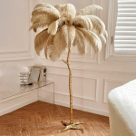 Nordic Ostrich Feather Floor Lamp Modern LED Standing Light for Ins Live Broadcast Room Living Bedroom Sofa Corner Home Decor - Image 3