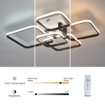 Modern Led Chandeliers Ceiling For Living Room Bedroom Study Room AC90-260V indoor lighting Led Chandelier Lamp Black and White - Image 4