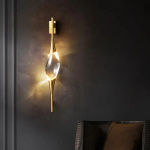 Postmodern Luxury Creative Lamp LED Lighting Scones Indoor Fixtures Brass Crystal Up Down Wall Light