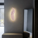 Modern decoration Luxury indoor Living room Bedroom Creative Feather Lights Resin sconce Nordic Wall Lamp Led Wall Lamp Light - Image 3
