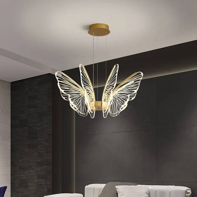 kf-S2cdc12f57ca34358a2354f5b5a0f73e3g-2024-Butterfly-Chandelier-Modern-Minimalist-Creative-Dining-Living-Room-Bedroom-Children-s-Room-LED-Smart-Lamps 2024 Butterfly Chandelier Modern Minimalist Creative Dining Living Room Bedroom Children's Room LED Smart Lamps Decorative Lamp - Image 1