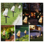 1pc/2PC Owl Solar LED Light, Resin Garden Light, Waterproof Decoration For Courtyard Garden - Image 4