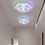 Creative LED Ceiling Light Crystal Flower Chandelier Bedroom Hallway Living Room Pendant Lamp Bedroom Kitchen Decoration Light - Image 2
