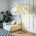 Nordic Ostrich Feather Floor Lamp Modern LED Standing Light for Ins Live Broadcast Room Living Bedroom Sofa Corner Home Decor - Image 4