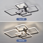 Modern Led Chandeliers Ceiling For Living Room Bedroom Study Room AC90-260V indoor lighting Led Chandelier Lamp Black and White - Image 3