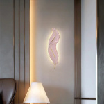 Modern decoration Luxury indoor Living room Bedroom Creative Feather Lights Resin sconce Nordic Wall Lamp Led Wall Lamp Light - Image 2