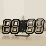 3D LED Digital Clock Luminous Fashion Wall Clock Multifunctional Creative USB Plug in Electronic Clock Home Decoration