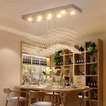 Modern LED Rectangle Living Room K9 Crystal Chandeliers Light Fixtures for Cafe Office Indoor Home Lamp Fixtures - Image 2