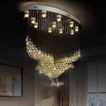 New Eagles Luxury Design Living Room LED Lights Crystal Lamp Crystal Chandelier Modern Lighting Luster L100*W55*H80cm 110 v-220v - Image 4