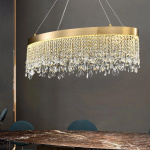 2024 Factory Selling Nordic K9 Crystal Chandelier Luxury Hanging Lamp Gold Led Circle Ceiling Pendant Light Lustre Home Decor - Image 3