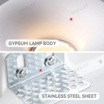 Recessed Gypsum Downlight Ceiling Light GU10 LED Anti-Glare Embedded Borderless Spotlight Living Room Corridor Indoor lighting - Image 5