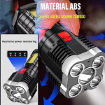 5LED High Power Led Flashlights Rechargeable Camping Spotlight with Side Light 3 Lighting Modes for Camping Adventure Outdoor - Image 4