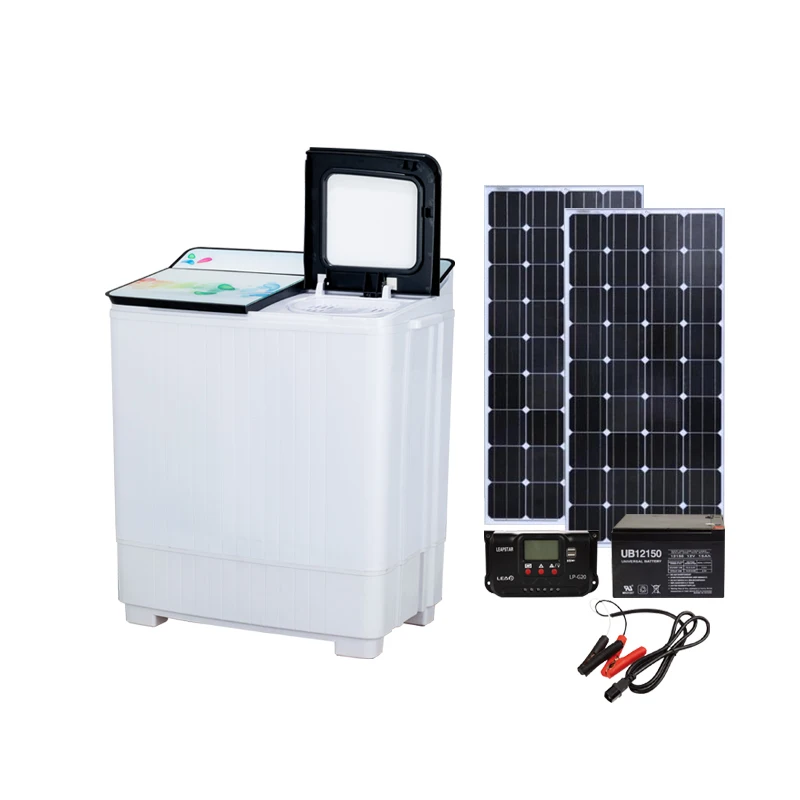 kf-S75fcc7b290f147d8a7bd5c16c272d7a3g DC 12V Energy Saving Solar Washing Machine Twin Tub Washing Machine with Glass Panel - Image 1