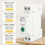 Tuya Smart Switch DGB-63TT Wireless Remote Control Circuit Breaker Current Voltage Protection Metering Monitoring Timer 1-63A - Image 5