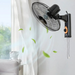 Solar Powered Wall Cooling Fan Protected 18 Inch 12v DC Energy Solar Ceiling Fan with AC DC Dual Solar Powered Panel Battery Fan - Image 2