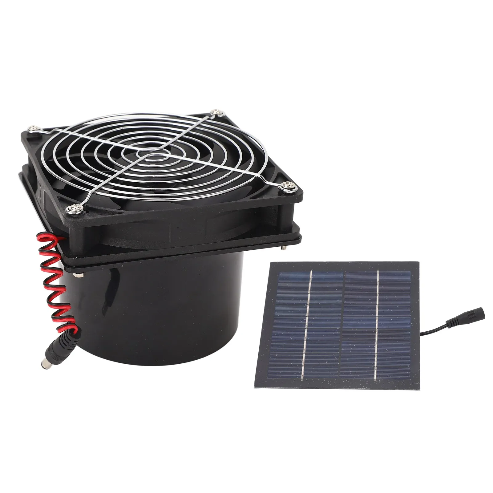 kf-Sa3b4b8bc6ecb426ca706dc4a7c93369es Solar Fan Solar Exhaust Fan Efficient Heat Dissipation Ventilation 50W Solar Panel Fan Kit 5‑12V Solar Powered Mini Ventilator - Image 1