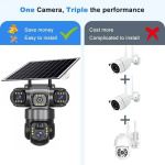 4G 12MP Solar Camera PTZ Outdoor Auto Tracking Night Vision IP Camera Solar 8000mAh Battery Recharge 3 Screens Human Detection - Image 5