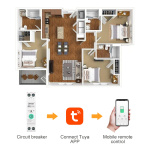 Tuya Smart Switch DGB-63TT Wireless Remote Control Circuit Breaker Current Voltage Protection Metering Monitoring Timer 1-63A - Image 6
