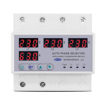 100A 63A 3 phase 3P+N Din rail phase selector adjustable Over and Under Voltage current protection Monitor Relays Protector - Image 5