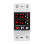 Dual Display 40A 63A 230V Din Rail Adjustable digital Over Under Voltage Relay Surge Protector  Limit Over Current Protection - Image 3