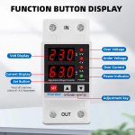 Dual Display 40A 63A 230V Din Rail Adjustable digital Over Under Voltage Relay Surge Protector  Limit Over Current Protection - Image 4