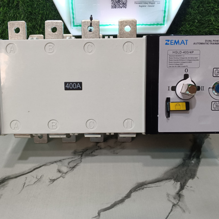 400Amps Heavy Duty Automatic Transfer Switch 4poles (3phase)...Automatically Changes to the available Source of Light When Power Fails. - Image 1