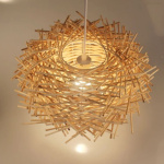 Bamboo Weaving Chandelier Light Elegant Decor for Cafe,Bushbar, Hotel etc