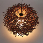 Bamboo Weaving Chandelier Light Elegant Decor for Cafe,Bushbar, Hotel etc - Image 2
