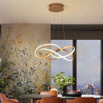 2024 Gold Gray Chrome Modern LED Chandelier For Living Dining Room APP Control Hanging Lndoor Lighting Ceiling Chandelier Lamp - Image 2