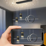 Lampara De Suspension With Hanging Lamp Star Projector 60W 220V Ceiling Chandelier Pendant Light for Dining - Image 3
