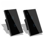 Tuya WiFi US Smart Switch Stair Switches Touch Sensor LED1/2/3Gang Lights Interruptor 2way Control Google Smart Home Glass Panel