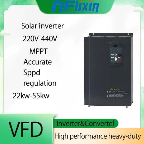 220V 37KW/45KW VFD Solar Variable Frequency Drive Inverter / VFD 3HP Output 220V Water pump Driver speed control