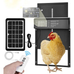 Solar Auto Chicken Coop Door Automatic Chicken Door Solar Powered & USB Charging Chicken Door 4 Modes with Timer & Light Senso