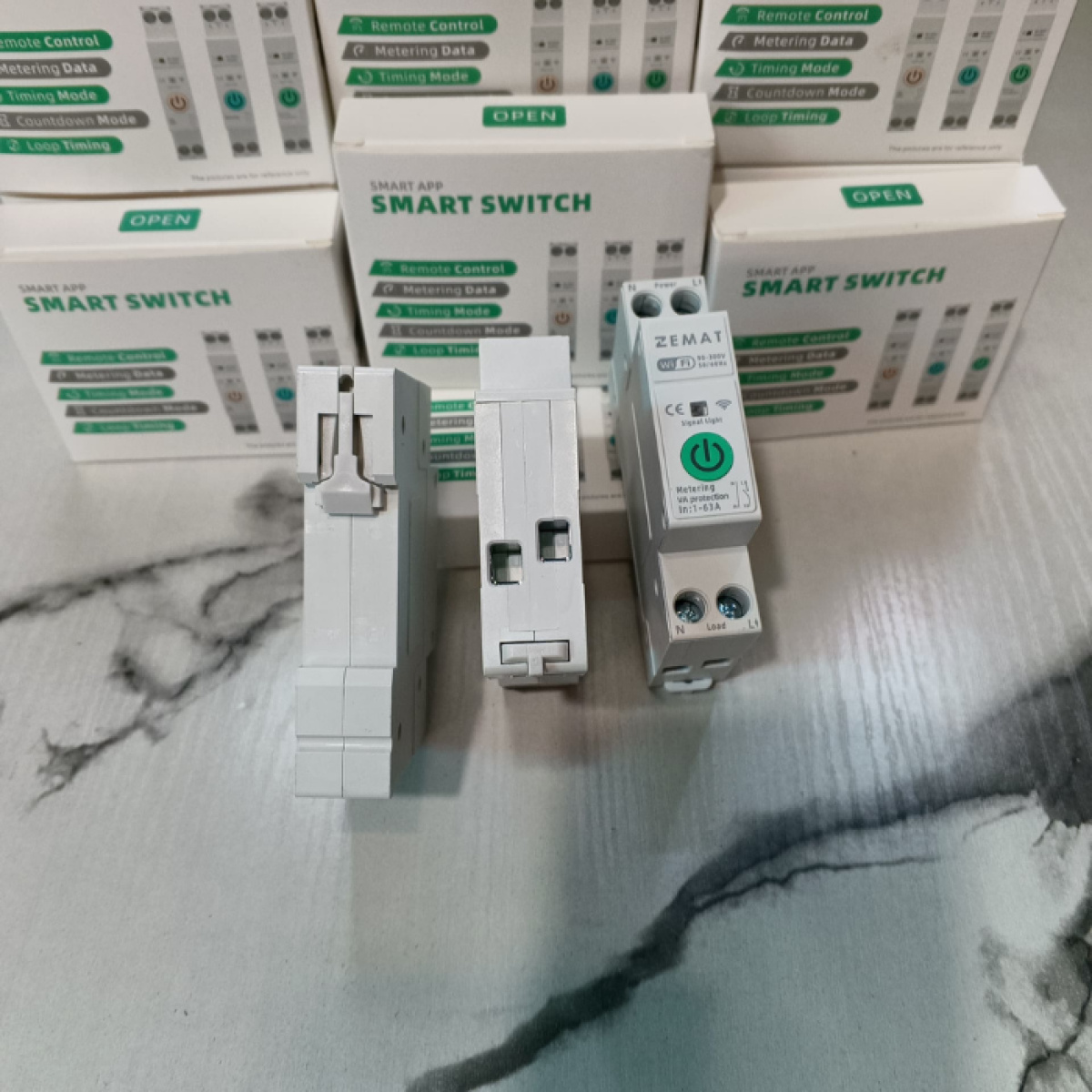 63Amps 1P N WiFi Switch Energy Meter Kwh Metering Monitoring Circuit Breaker Timer Relay Mcb Tuya SmartLife. - Image 2