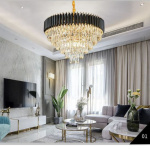 Modern Luxury Gold Crystal Chandelier Pendant Light For Home Spaces 600mm