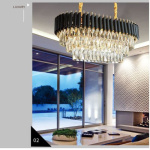 Modern Luxury Gold Crystal Chandelier Pendant Light For Home Spaces 600mm - Image 3