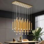 Modern Luxury Led Chandelier Duplex Pendant Light for Home an Officees