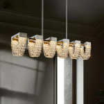 Modern Metal Gold Long Chandelier Pendant Light beautiful Decor for Home, Offices e.t.c