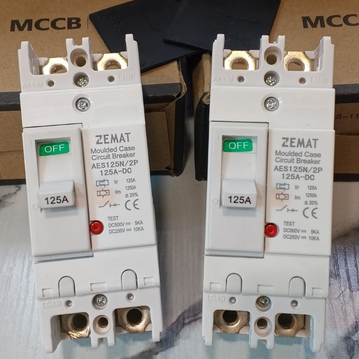 Solar Moulded Case DC Circuit Breaker 125Amps 2pole Battery Isolator Overload Protection Photovoltaic PV Mccb. - Image 1