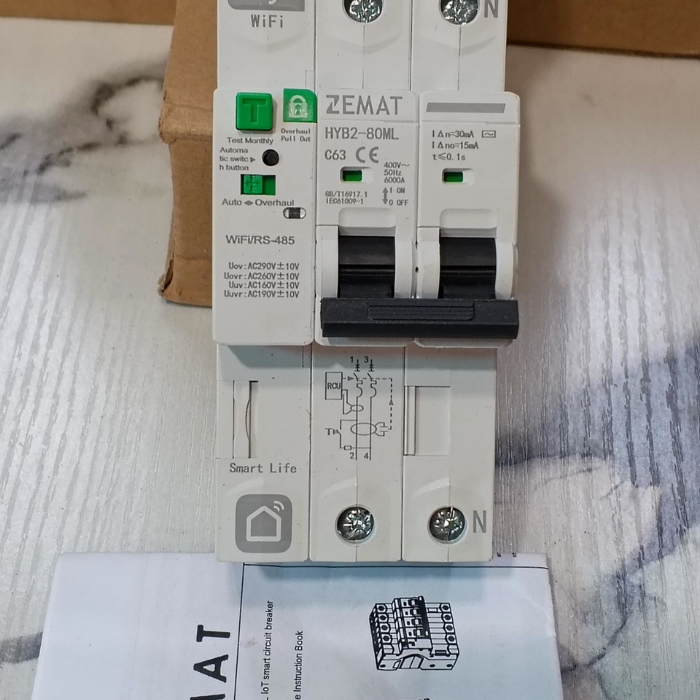 Tuya WiFi Smart Home Circuit Breaker Single Phase Leakage Circuit Breaker - Image 1